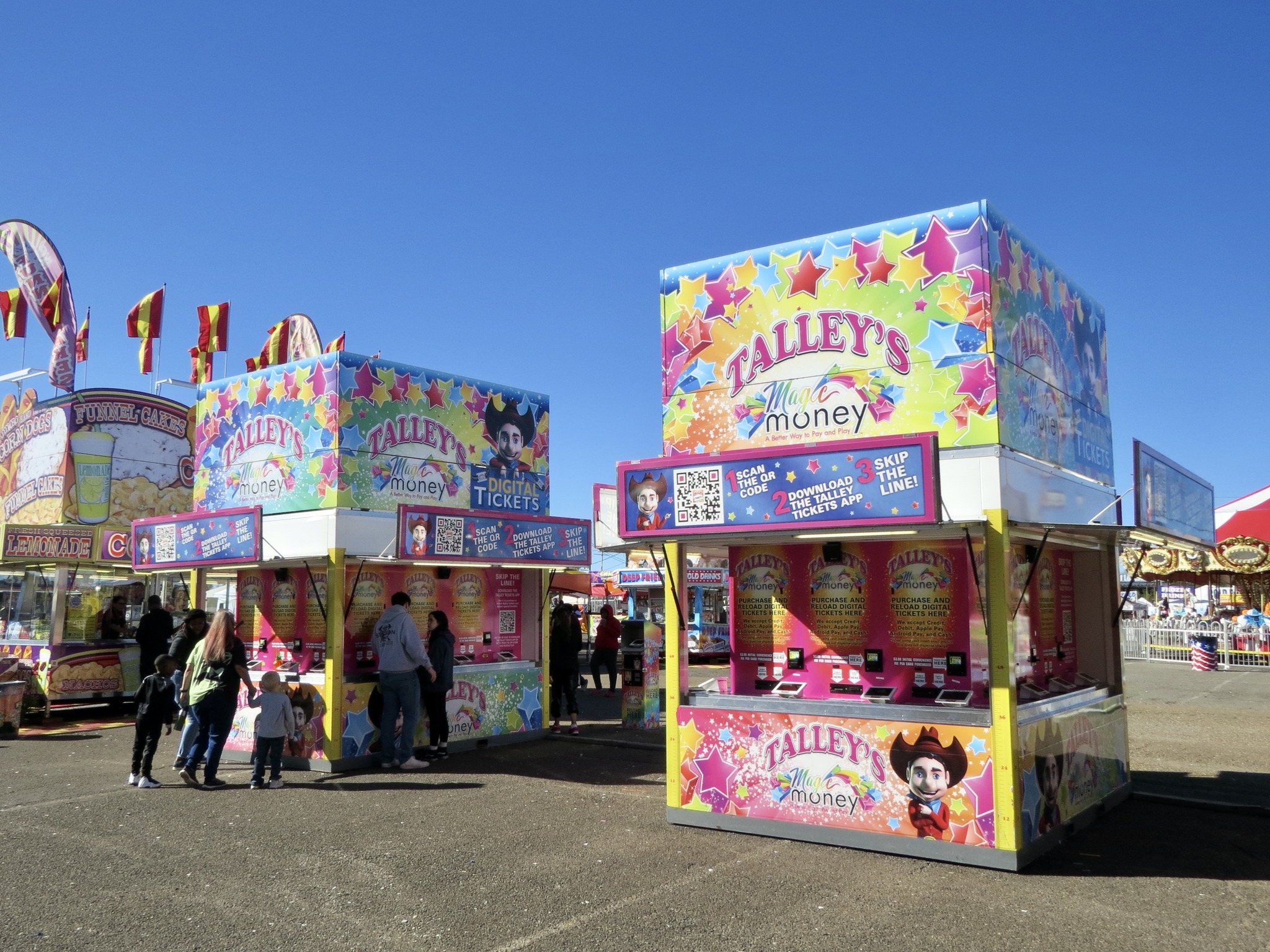 No need for wallets with Talley's Magic Money wristband booths at convenient stations