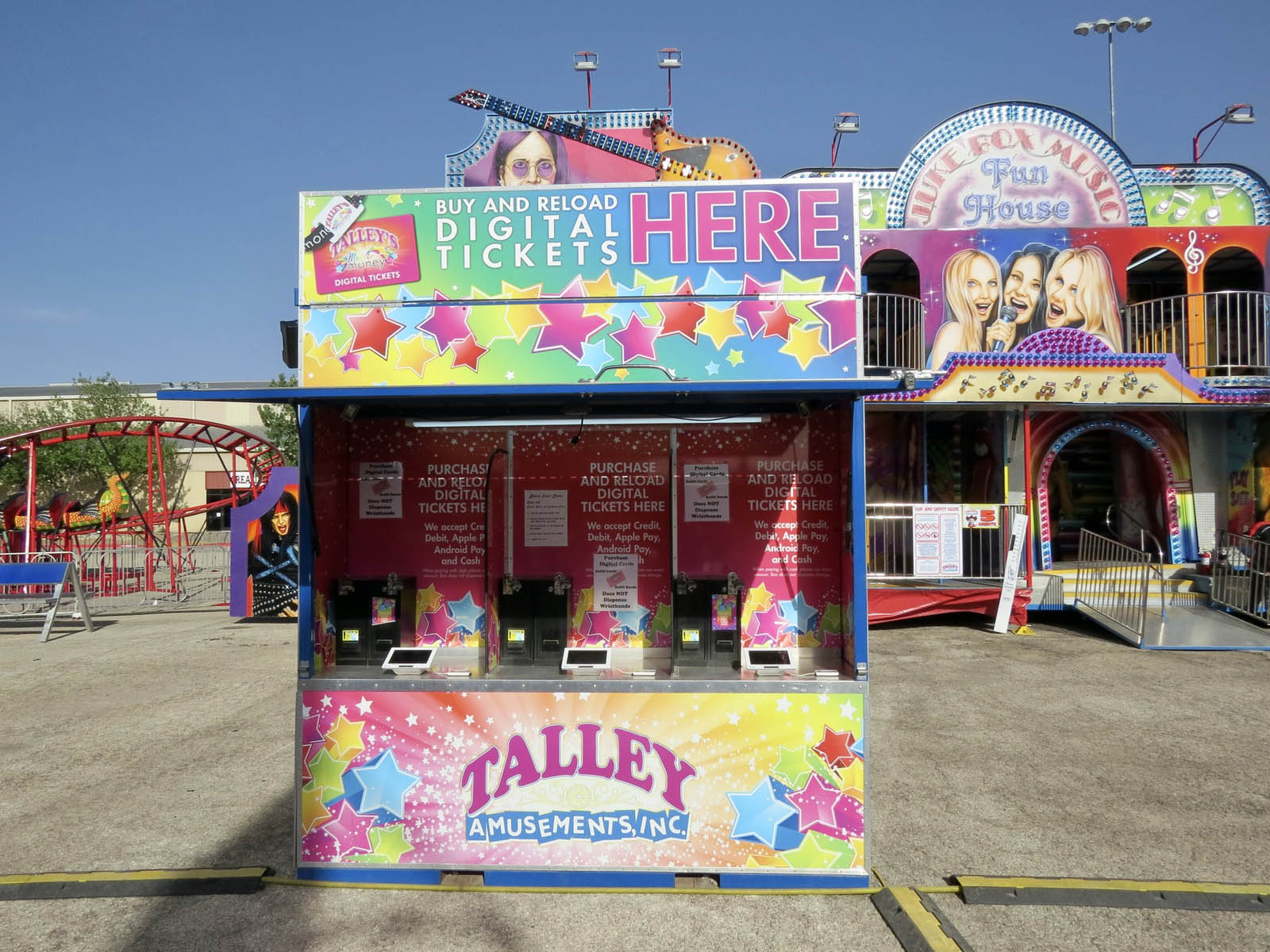 Talley Amusements offers easy-to-use ticket refill stands