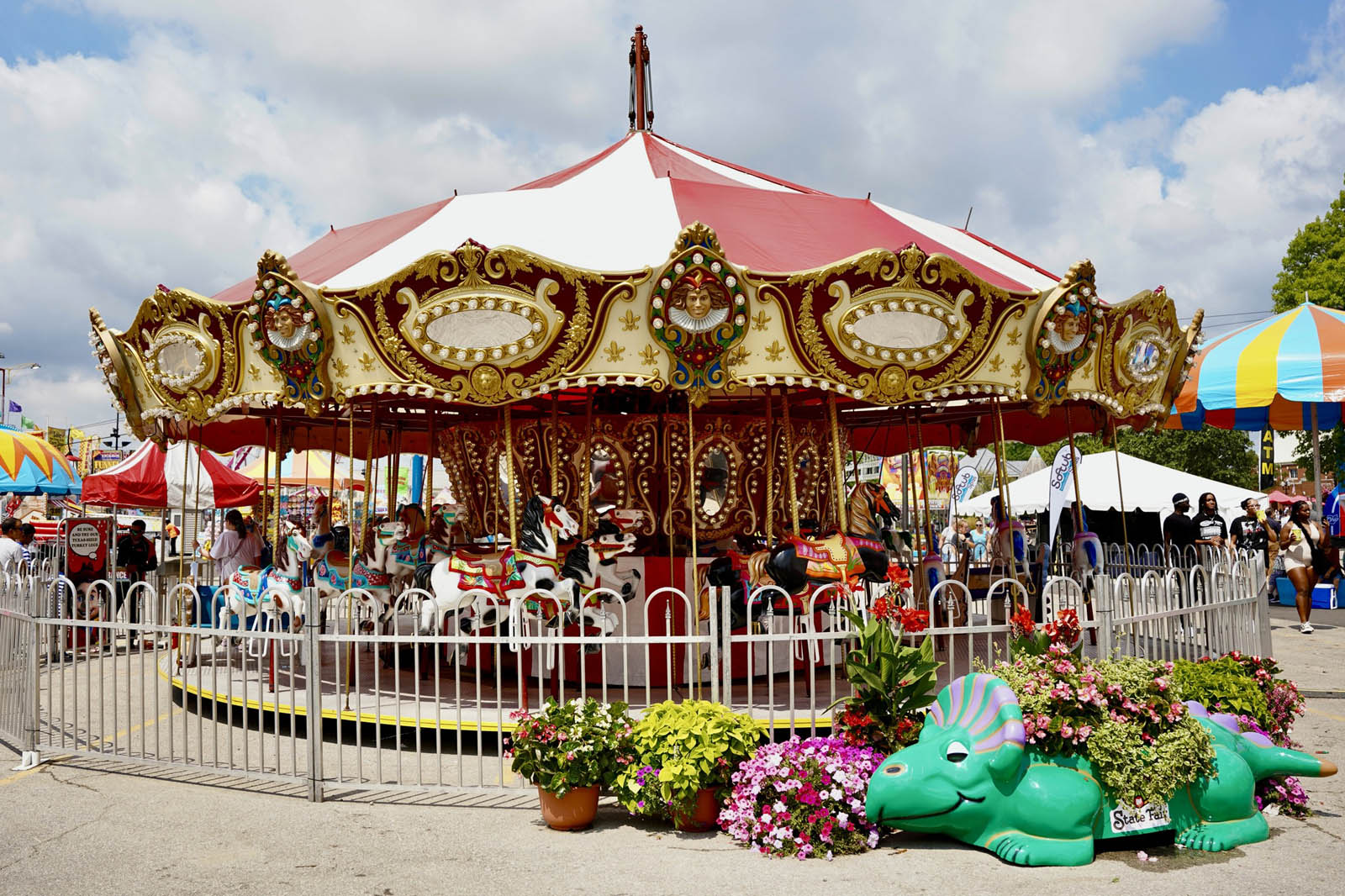 Plants and local foliage outside the Talley carousel