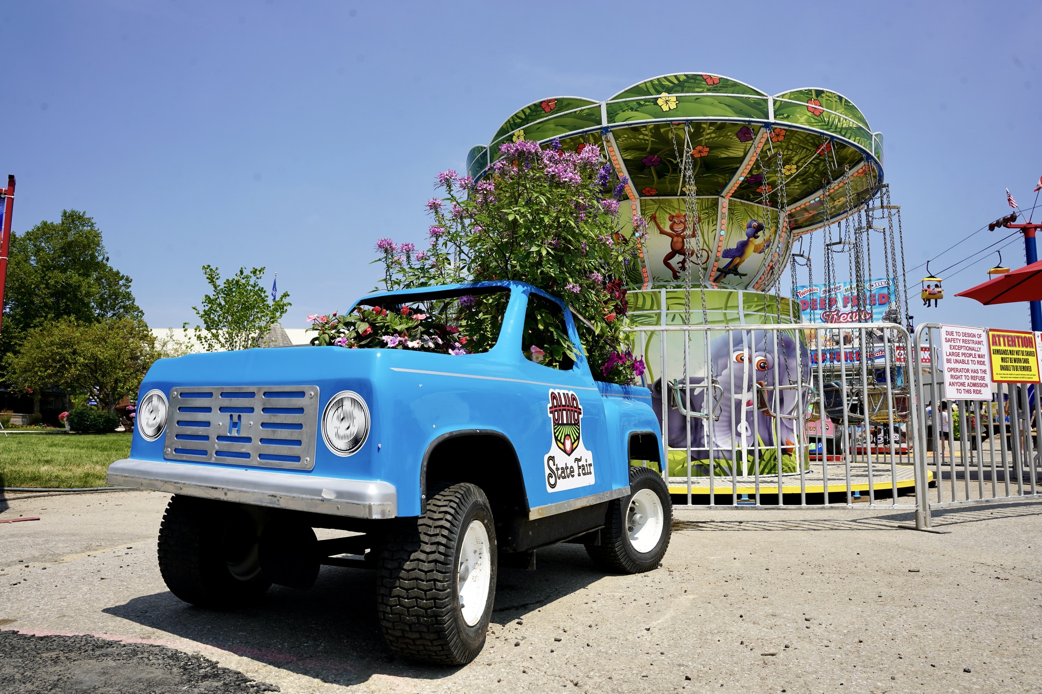Fair-branded plant displays operated by Talley Amusements