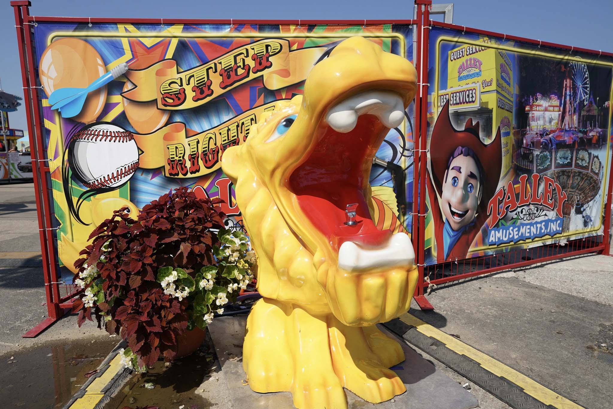 Dragon-themed water fountain